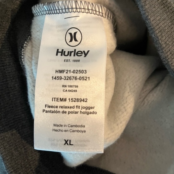 NWT! Hurley relaxed fit joggers Size XL - Picture 15 of 16